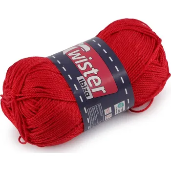 Příze Bavlněná pletací příze Twister Ibiza 50 g - 7 (35) červená