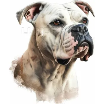 Nášivka Nažehlovačka Americký buldog hlava - 5 x 6 cm