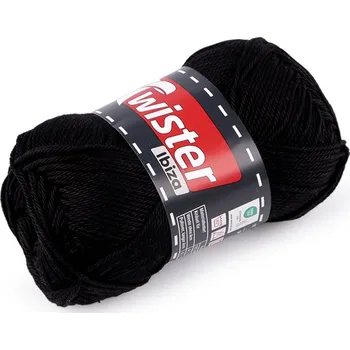 Příze Bavlněná pletací příze Twister Ibiza 50 g - 14 (90) černá