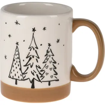 Home Styling Collection Zimní hrnek s uchem s motivem vánočních stromků, 250 ml