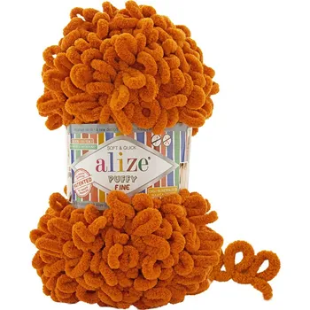 Příze Alize příze Puffy Fine 234 dýňová