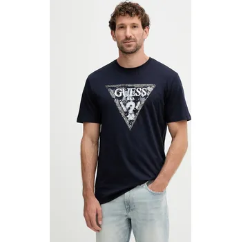 Oblečení a móda Bavlněné tričko Guess M5YI15.I3Z14 námořnická modř 59X, vel. M