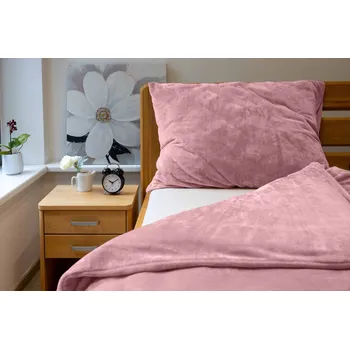 Povlečení Povlečení MIKROFLANEL UNI č.71 starorůžová 140x200 / 70x90