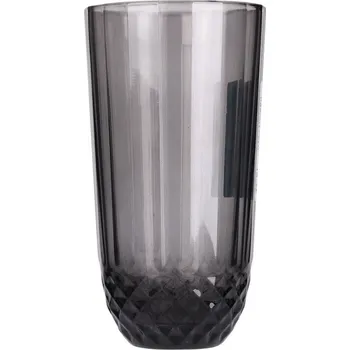 Sklenice EH Excellent Houseware Sklenice z šedého skla, 345 ml, sklo