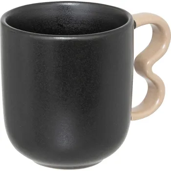 Secret de Gourmet Keramický hrnek na espresso WAVY BLISS, 120 ml, černá