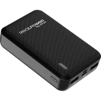 Powerbanka RealPower REALPOWER PB-10000 SE powerbanka 10.000 mAh, černá