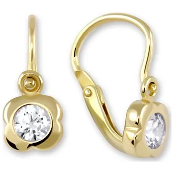 Náušnice Leru Dětské náušnice květ 2 varianty Náušnice: žluté zlato (váha 0,95g)