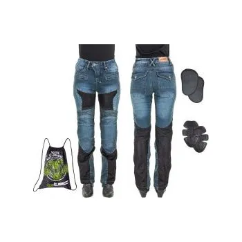Moto kalhoty Dámské moto jeansy W-TEC Bolftyna - modro-černá, S