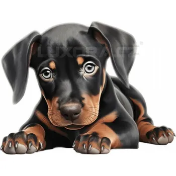 Nášivka Nažehlovačka Dobrman štěně - 12 x 9 cm