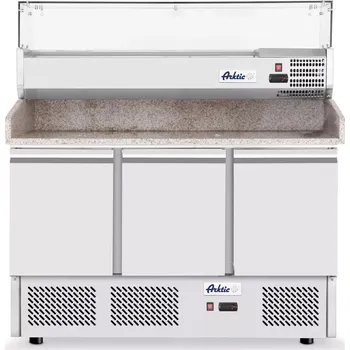 Příprava pizzy Chladicí třídveřový pizza stůl s nástavcem ARKTIC 232033