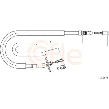 Brzdový systém Lanovod parkovací brzdy COFLE 10.9878