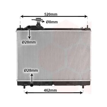 Motor automobilu Chladič, chlazení motoru VAN WEZEL 52012712