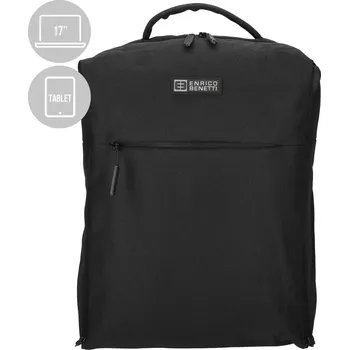 Městský batoh Pánský městský batoh černý 20L - Enrico Benetti Newcastle 46224 - stylový batoh do města, práce i na cesty | Cooltovka.cz