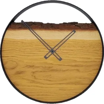 Hodiny Dubové hodiny s kůrou 40cm