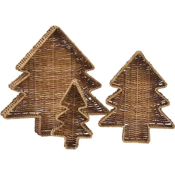 Dekorativní koše Madam Stoltz 3-pack MK92454.3 hnědá 88X