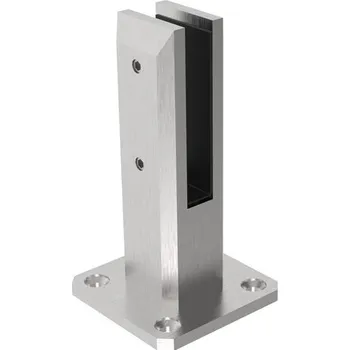 Zábradlí Hahn Steel Podlahový držák skla od 12 do 17,52mm, hranatý AISI 304 brus Pro průměr skla: 13.52 mm