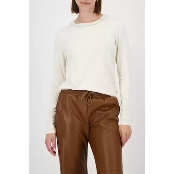 MONARI CIAO BELLA dámské triko béžové s pleteným límečkem