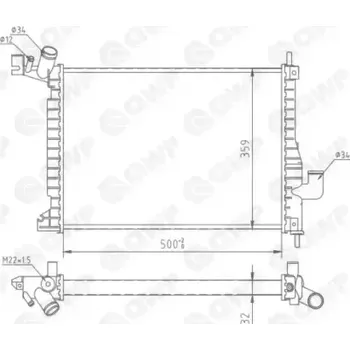Chladič motoru QWP Chladič vody QWP WRA192