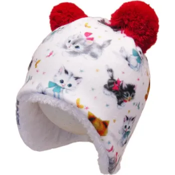 Kojenecké oblečení ROCKINO Dětská zimní čepice, hravé koťátka Varianta: 46cm