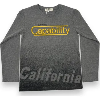 Chlapecké oblečení Sezon Chlapecké tričko s dlouhým rukávem Capability Barva: Tmavě šedá, Velikost: 134