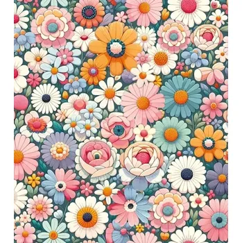 Softshell zimní pružný s fleecem digi květy rose | RTex