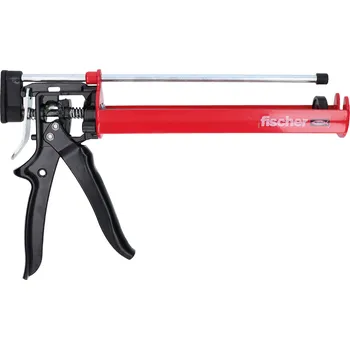 Zábradlí profi pistole Fischer dvoupístová vytlačovací kovová - aplikační profesionální pistole pro chemickou maltu, kartuše 360 ml