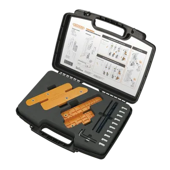 Sada nářadí LOCINOX® TIGERDRILL instalační sada s šablonami a vrtáky - sada nářadí a nástrojů potřebných pro montáž zavírače vrat LOCINOX® TIGER a jeho spodního pantu LOCINOX® PUMA