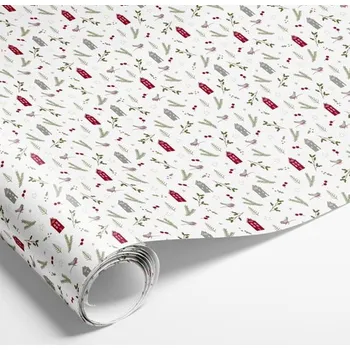 Vánoční dekorace Det Gamle Apotek Vánoční balicí papír Winter city White – 5 m