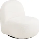 Nordic Living Bílé otočné křeslo Milio