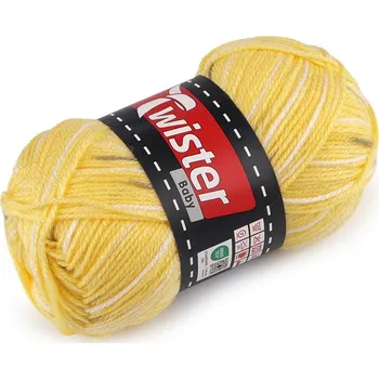 Příze Pletací příze Baby 50 g - 2 (098) žlutá světlá