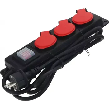 Prodlužovací kabel D346-04 Kabel produžovací 3m, 3z, vypínač, ochrana Draumet