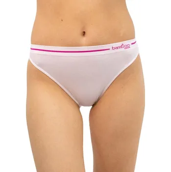 Kalhotky Dámské kalhotky Gina bambusové bílé (00024) M 00024 - bílá, růžový pruh Možnost vrácení zboží ZDARMA do 120 dnů!