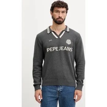 Pánský svetr Bavlněný svetr Pepe Jeans PM7000020 šedá 90X, vel. XXL