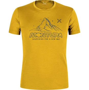 Pánské tričko Pánské triko MONTURA MERINO MOUNTAIN T-SHIRT Man, black velikost L