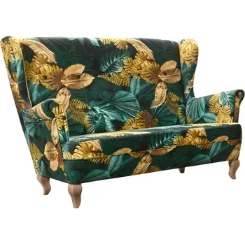 Pohovka Pohovka ušák Royal II, vzor květy (2108/ořech)