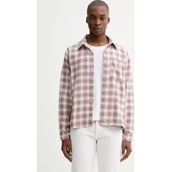 Pánská košile Bavlněná košile Hollister Co. pánská, růžová barva, regular, s klasickým límcem, KI325-5202-638 KI325.5202.638 39X, vel. L