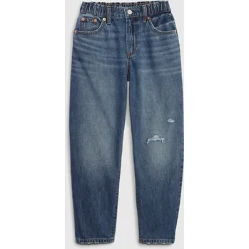 Pánské džíny GAP Dětské džíny high rise barrel Washwell - Holky GAP modrá 2142639