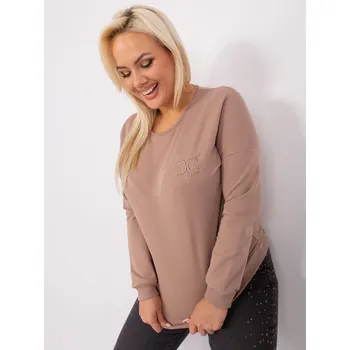 Dámská halenka Blouse-RV-BZ-9312.28P-dark beige RELEVANCE hnědá 3211329