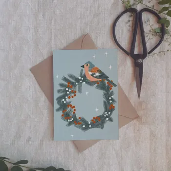 Markét ilustrace Přáníčko Vánoční pěnkava