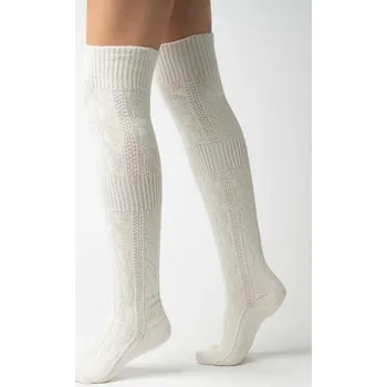 Dámské ponožky Vlněné nadkolenky 089 ecru 38/40