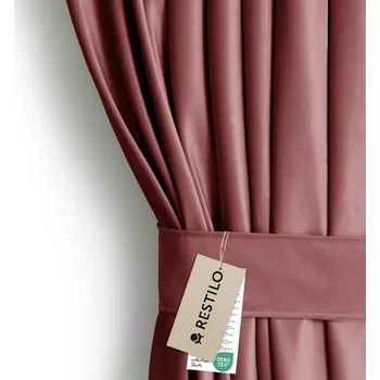 Závěs Závěs s multifunkční páskou AmeliaHome Velvet 140x270 cm růžový, velikost 140x270