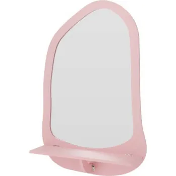 Zrcadlo Home Styling Collection Zrcadlo do dětského pokoje z pohodlnou poličkou na hračky, 40 x 11 x 60 cm, růžová