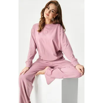 Dámské noční prádlo Pyžamo HUGO Nite Long Set dlouhé