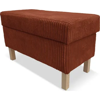 Taburet Taburet ELLA s úložným prostorem - rudý - manšestr - LINCOLN 52