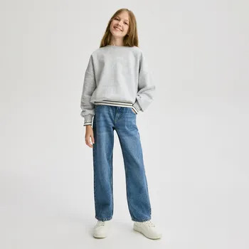 Dívčí džíny Reserved - Džíny straight fit - modrá - 800FF-55J - 800FF-55J-128