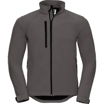 Pánská casual bunda Dark Grey Men's Soft Shell Russell Jacket RUSSELL šedá 2494932