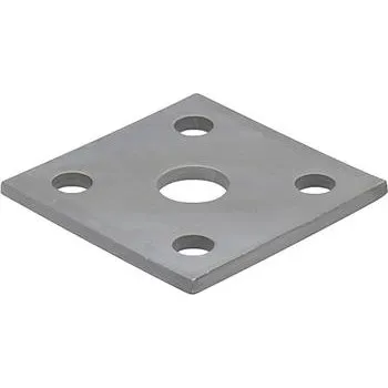 PITZL deska s 5 otvory k patce M24 100x100x6 s povlakem ZiNiP