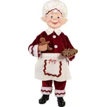 Vánoční dekorace Elf v červeném obleku a perníčky v ruce - 15*10*28 cm