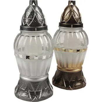 Smuteční dekorace Lucerna 1495 skleněná náhrobní, výška 27cm Lucerna 1495 skleněná náhrobní, výška 27cm