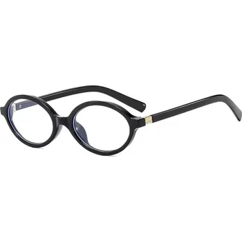 Brýlová obroučka Retro oválné brýle proti modrému světlu - Černé a zlaté